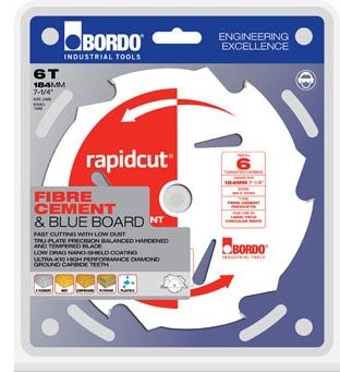 BORDO RAPIDCUT FIBRE CEMENT SAW 184MM ( 7.1/4'') 6T 